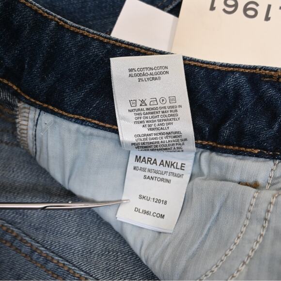 DL1961 Womens 26 Mara High Waist Released Hem Ankle Jeans in SANTORINI NEW - Picture 12 of 13